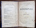 Couverture de Germinal en 1885.