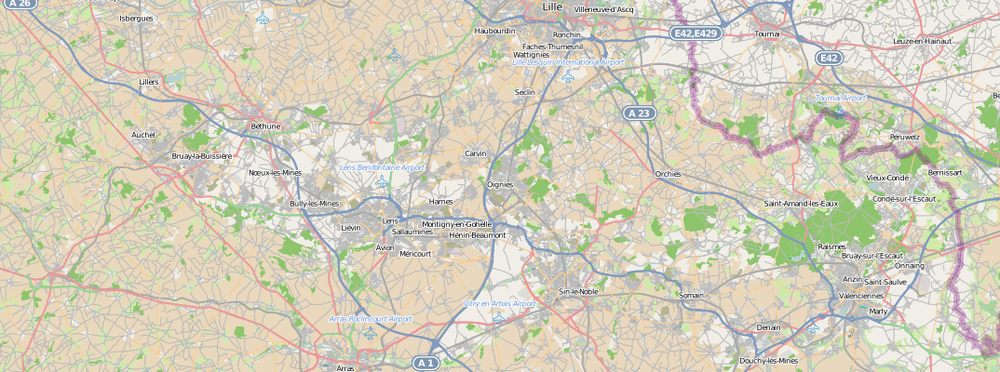 Carte patrimoniale du Bassin minier du Nord-Pas-de-Calais
