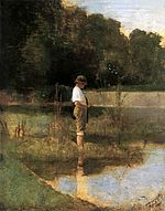 Le pêcheur par László Mednyánszky