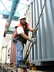 Docker (ou débardeur) aux Pays-Bas.